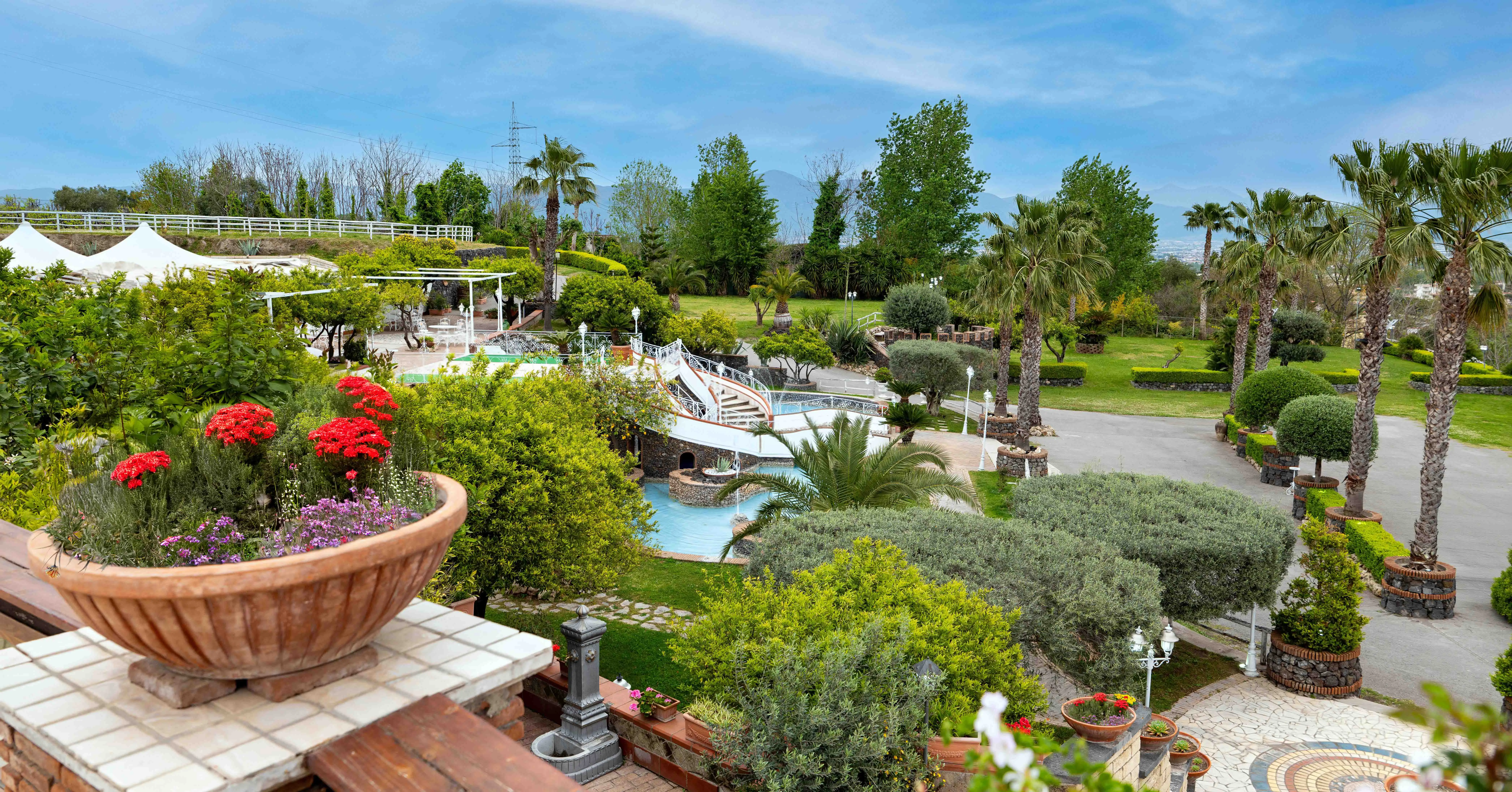 Scorcio del giardino di Tenuta Bergamasco